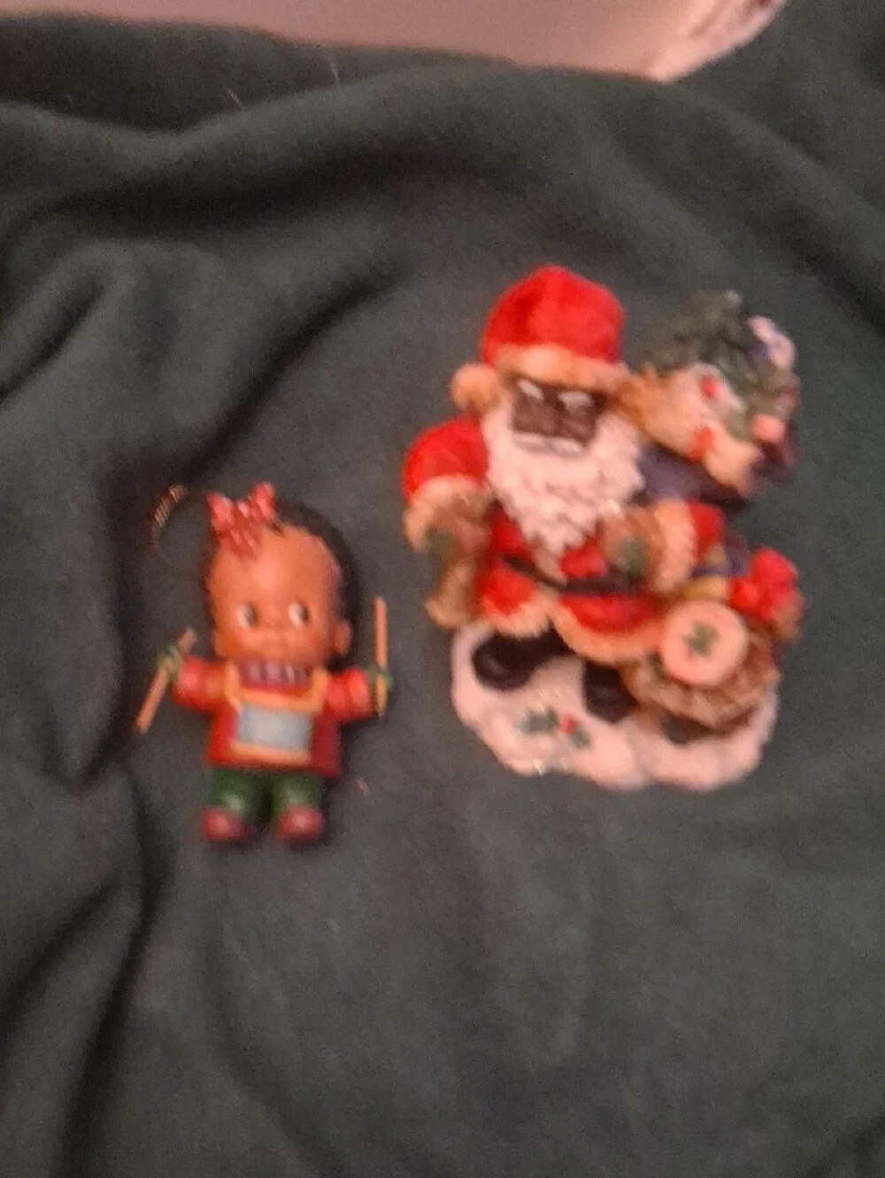 Red and White Santa Figurine Holiday Decor